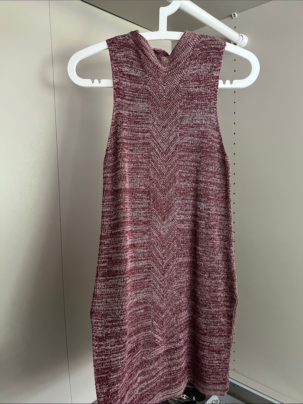 Dynamite • Women’s S • Marled Sleeveless Knit Tank Tunic/Dress • Burgundy Mix